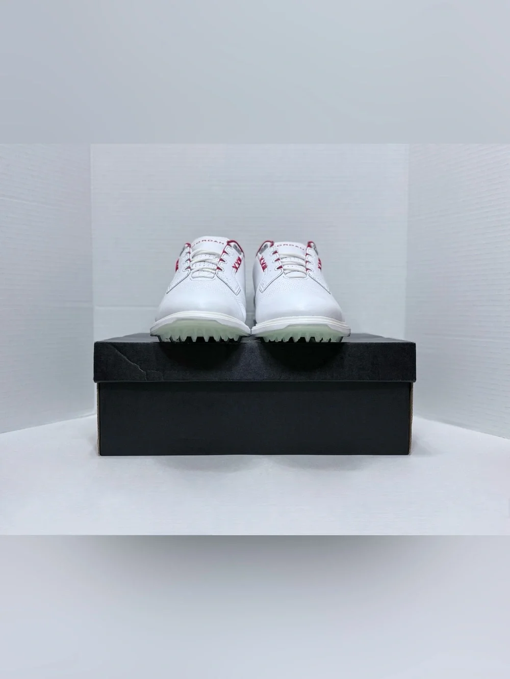 Jordan Men’s White & Red Athletic Golf Shoes